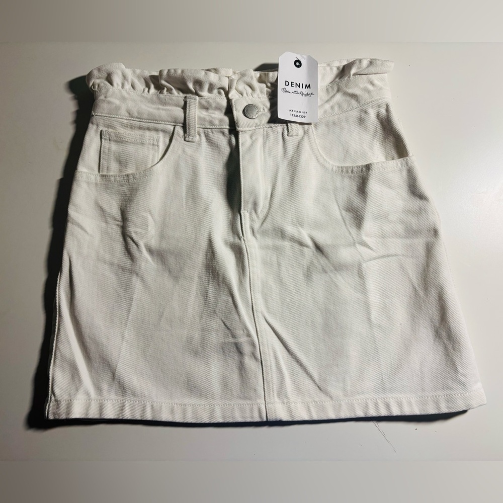 Miss Selfridge White Denim Skirt - Picture 2 of 10